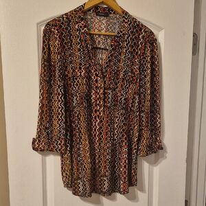 Cocomo Colorful Zigzag Women's Blouse